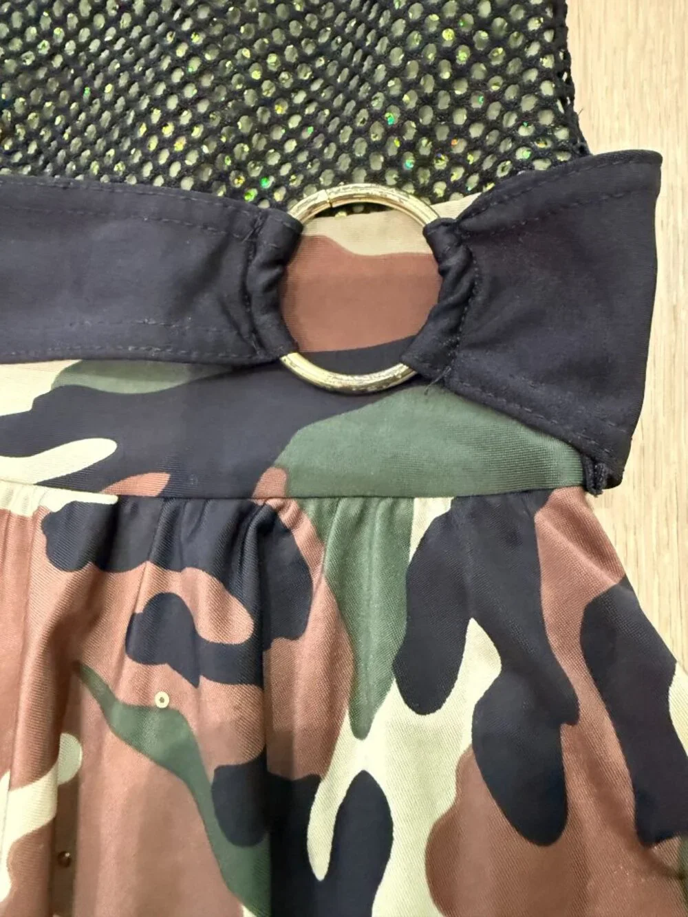 A Wish Come True Girl's Camo Biker Short Dance Costume SC 5-7